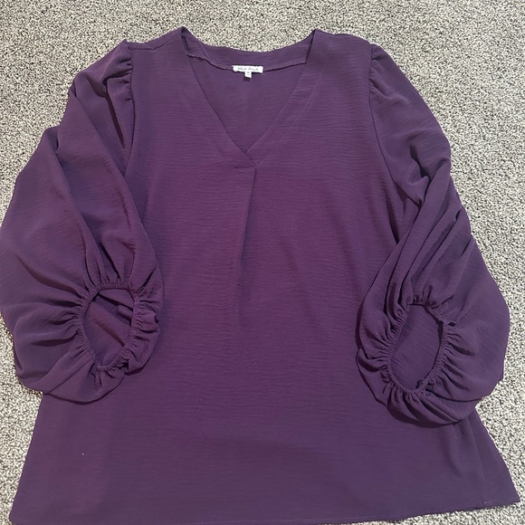 Women's Purple V-Neck Top - Picture 1 of 1